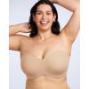 imageHSIA Strapless Bras for Women Plus Size Bra with Underwire Lightly Lined Convertible Bandeau Bra for Big Large Busted