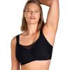 imageHSIA Womens Seamless Wireless Bras with Support and Lift No Underwire Supportive Bras with Back Smoothing Full Coverage Mesh BralettesBlack L