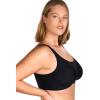 imageHSIA Womens Seamless Wireless Bras with Support and Lift No Underwire Supportive Bras with Back Smoothing Full Coverage Mesh BralettesBlack L