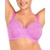 imageHSIA Minimizer Bras for Women Full Coverage Unlined Lace Sexy Plus Size Underwire Bra for Large BreastsPink Purple