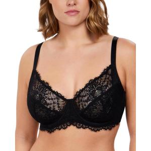 imageHSIA Minimizer Bra for Women  Plus Size Full Coverage Lace Bra with Underwire Non PaddedBlack