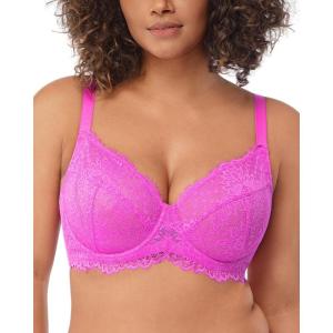 imageHSIA Minimizer Bra for Women  Plus Size Full Coverage Lace Bra with Underwire Non PaddedHot Pink