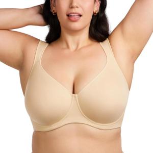 imageHSIA Minimizer Bras for Women Full Coverage Comfort Supportive Bra for Big BustUnlined Beige