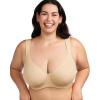 imageHSIA Bras for Women Minimizer Full Coverage Plus Size T Shirt Unlined Underwire Smooth Bra Seamless Cups Joan Ultimate SoftBeige