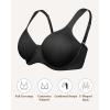 imageHSIA Bras for Women Minimizer Full Coverage Plus Size T Shirt Unlined Underwire Smooth Bra Seamless Cups Joan Ultimate SoftBlack
