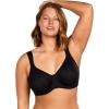imageHSIA Bras for Women Minimizer Full Coverage Plus Size T Shirt Unlined Underwire Smooth Bra Seamless Cups Joan Ultimate SoftBlack