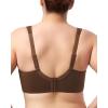 imageHSIA Bras for Women Minimizer Full Coverage Plus Size T Shirt Unlined Underwire Smooth Bra Seamless Cups Joan Ultimate SoftCoffee Brown