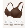 imageHSIA Bras for Women Minimizer Full Coverage Plus Size T Shirt Unlined Underwire Smooth Bra Seamless Cups Joan Ultimate SoftCoffee Brown