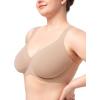 imageHSIA Bras for Women Minimizer Full Coverage Plus Size T Shirt Unlined Underwire Smooth Bra Seamless Cups Joan Ultimate SoftShifting Sand