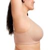 imageHSIA Bras for Women Minimizer Full Coverage Plus Size T Shirt Unlined Underwire Smooth Bra Seamless Cups Joan Ultimate SoftTaupe Beige