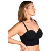 imageHSIA Longline Strapless Bra for Women AntiSlip Support Corset for Large Bust Convertible Bustier Bandeau for Big BreastsBlack