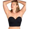 imageHSIA Longline Strapless Bra for Women AntiSlip Support Corset for Large Bust Convertible Bustier Bandeau for Big BreastsBlack