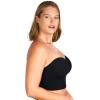imageHSIA Longline Strapless Bra for Women AntiSlip Support Corset for Large Bust Convertible Bustier Bandeau for Big BreastsFirst Black