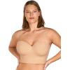 imageHSIA Longline Strapless Bra for Women AntiSlip Support Corset for Large Bust Convertible Bustier Bandeau for Big BreastsWarm Beige