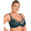 imageHSIA Minimizer Bras for Women Full Coverage Lace Bra for Heavy Breasts Unlined Bras with UnderwireBalsam Blue