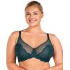 imageHSIA Minimizer Bras for Women Full Coverage Lace Bra for Heavy Breasts Unlined Bras with UnderwireBalsam Blue