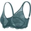 imageHSIA Minimizer Bras for Women Full Coverage Lace Bra for Heavy Breasts Unlined Bras with UnderwireBalsam Blue1