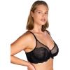 imageHSIA Minimizer Bras for Women Full Coverage Lace Bra for Heavy Breasts Unlined Bras with UnderwireBlack