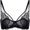 imageHSIA Minimizer Bras for Women Full Coverage Lace Bra for Heavy Breasts Unlined Bras with UnderwireBlack