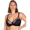 imageHSIA Minimizer Bras for Women Full Coverage Lace Bra for Heavy Breasts Unlined Bras with UnderwireBlack