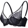 imageHSIA Minimizer Bras for Women Full Coverage Lace Bra for Heavy Breasts Unlined Bras with UnderwireBlack