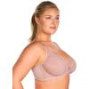 imageHSIA Minimizer Bras for Women Full Coverage Lace Bra for Heavy Breasts Unlined Bras with UnderwireDark Pink