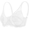 imageHSIA Minimizer Bras for Women Full Coverage Lace Bra for Heavy Breasts Unlined Bras with UnderwireWhite