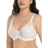 imageHSIA Minimizer Bras for Women Full Coverage Lace Bra for Heavy Breasts Unlined Bras with UnderwireWhite1