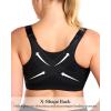 imageHSIA Posture Bras for Women  Front Closure Bra for Women No Underwire Back Support Plus Size Full Coverage BraBlack