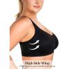 imageHSIA Posture Bras for Women  Front Closure Bra for Women No Underwire Back Support Plus Size Full Coverage BraBlack