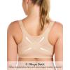 imageHSIA Posture Bras for Women  Front Closure Bra for Women No Underwire Back Support Plus Size Full Coverage BraLight Beige