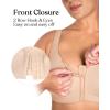 imageHSIA Posture Bras for Women  Front Closure Bra for Women No Underwire Back Support Plus Size Full Coverage BraLight Beige