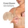 imageHSIA Posture Bras for Women  Front Closure Bra for Women No Underwire Back Support Plus Size Full Coverage BraNatural Nude