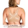 imageHSIA Posture Bras for Women  Front Closure Bra for Women No Underwire Back Support Plus Size Full Coverage BraNatural Nude