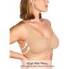 imageHSIA Posture Bras for Women  Front Closure Bra for Women No Underwire Back Support Plus Size Full Coverage BraNatural Nude