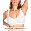 imageHSIA Posture Bras for Women  Front Closure Bra for Women No Underwire Back Support Plus Size Full Coverage BraWhite
