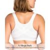 imageHSIA Posture Bras for Women  Front Closure Bra for Women No Underwire Back Support Plus Size Full Coverage BraWhite