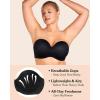 imageHSIA Strapless Bra for Women Large Bust Seamless Underwire Plus Size Convertible Bandeau BraBlackBlack