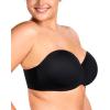 imageHSIA Strapless Bra for Women Large Bust Seamless Underwire Plus Size Convertible Bandeau BraBlackBlack