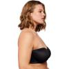 imageHSIA Strapless Bras for Women Bella Convertible Minimizer Bandeau Bra Mesh Unlined Underwire Balconette BrasBlack