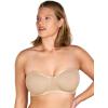 imageHSIA Strapless Bras for Women Bella Convertible Minimizer Bandeau Bra Mesh Unlined Underwire Balconette BrasNatural Nude