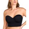 imageHSIA Longline Strapless Bra for Women AntiSlip Support Corset for Large Bust Convertible Bustier Bandeau for Big BreastsFirst Black