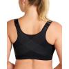 imageHSIA Posture Bras for Women  Front Closure Bra for Women No Underwire Back Support Plus Size Full Coverage BraBlack