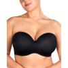 imageHSIA Strapless Bra for Women Large Bust Seamless Underwire Plus Size Convertible Bandeau BraBlackBlack