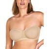 imageHSIA Strapless Bras for Women Bella Convertible Minimizer Bandeau Bra Mesh Unlined Underwire Balconette BrasNatural Nude