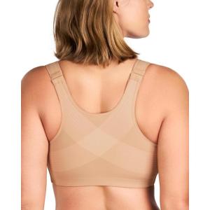 imageHSIA Posture Bras for Women  Front Closure Bra for Women No Underwire Back Support Plus Size Full Coverage BraNatural Nude