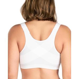 imageHSIA Posture Bras for Women  Front Closure Bra for Women No Underwire Back Support Plus Size Full Coverage BraWhite