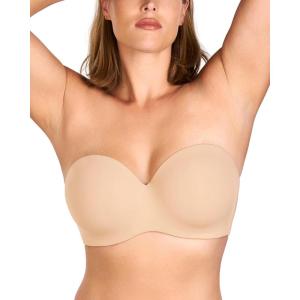 imageHSIA Strapless Bra for Women Large Bust Seamless Underwire Plus Size Convertible Bandeau BraBlackLight Beige