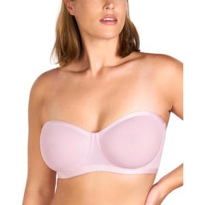 imageHSIA Strapless Bras for Women Bella Convertible Minimizer Bandeau Bra Mesh Unlined Underwire Balconette BrasPale Pink