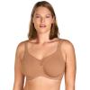 imageHSIA Minimizer Bras for Women Plus Size Full Coverage Coolcomfort T Shirt Unlined Bra with Underwire for Heavy BreastCoffee